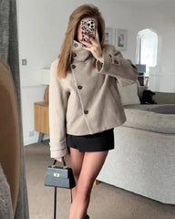 Amelie Stand Collar Jacket with Pockets