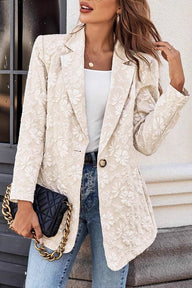 Blazer Nadia en jacquard à un bouton