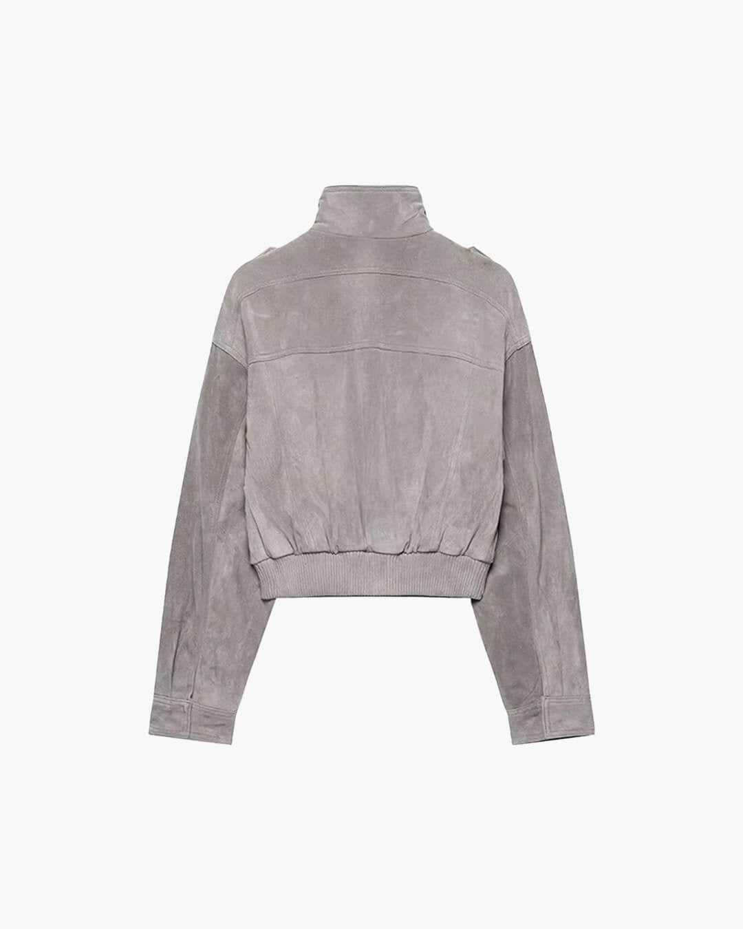 SOERA Evelyn Faux Suede Cropped Jacket - Jacket - SOERA-414467-GRE-XS-93507 Grey XS