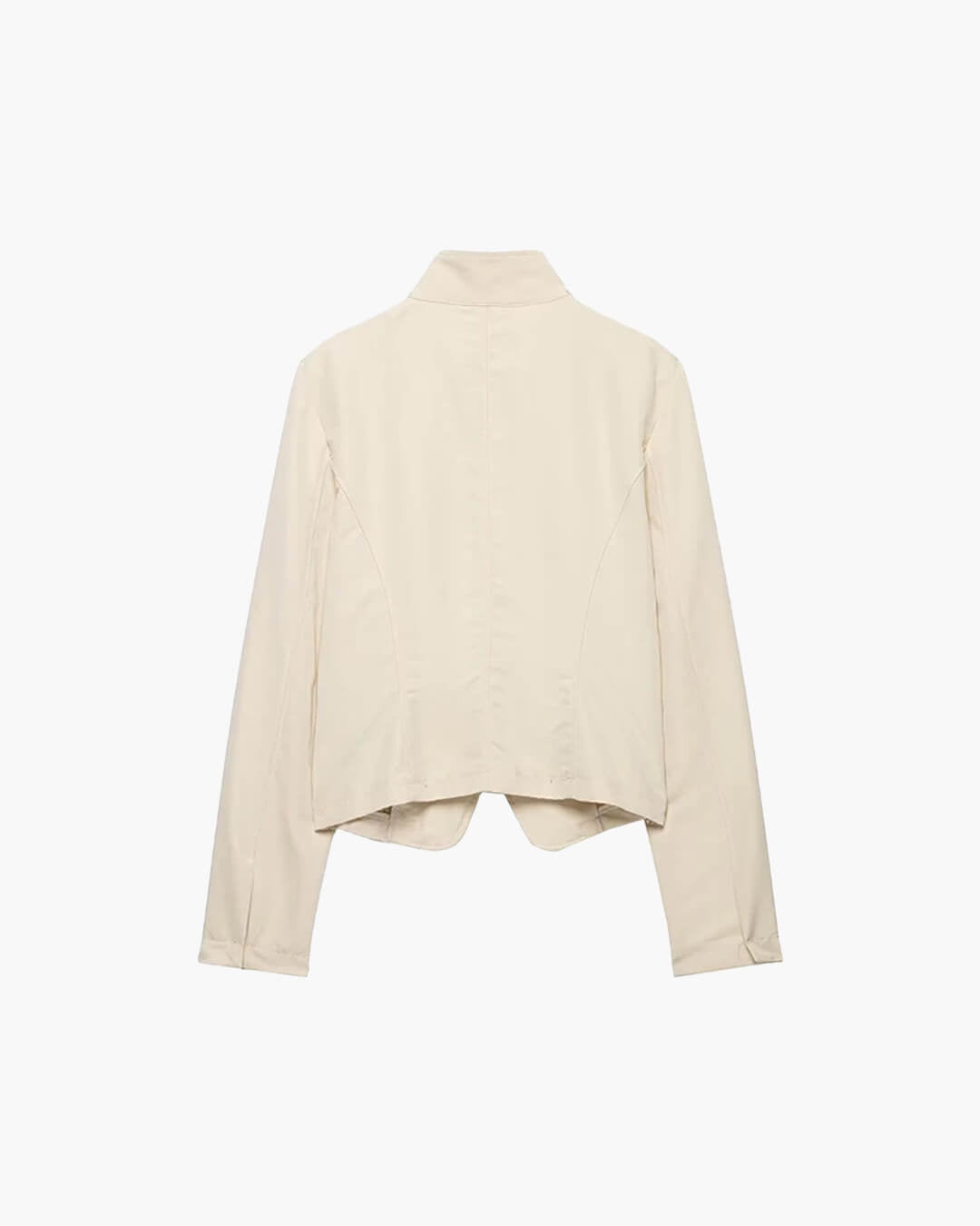 SOERA Helena Funnel Neck Double-Breasted Blazer - Jacket - SOERA-680003-1-S-20227 Beige S