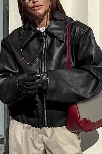 SOERA Ilona Faux Leather Matte Moto Jacket - Jacket - SOERA-522243-BLA-S-32739 Black S