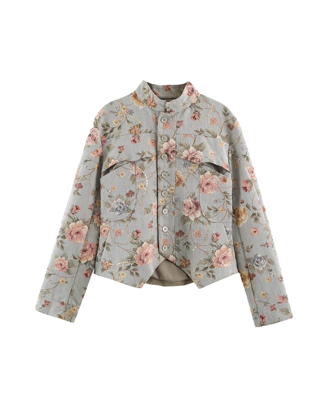 SOERA Laura Vintage Jacquard Cropped Jacket - Jacket - SOERA-203779-PIC-XS-16579 XS
