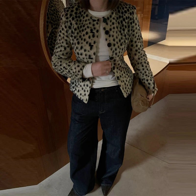SOERA Lily Leopard Faux Fur Cropped Jacket - Jacket - SOERA-153539-PIC-S-02051 S