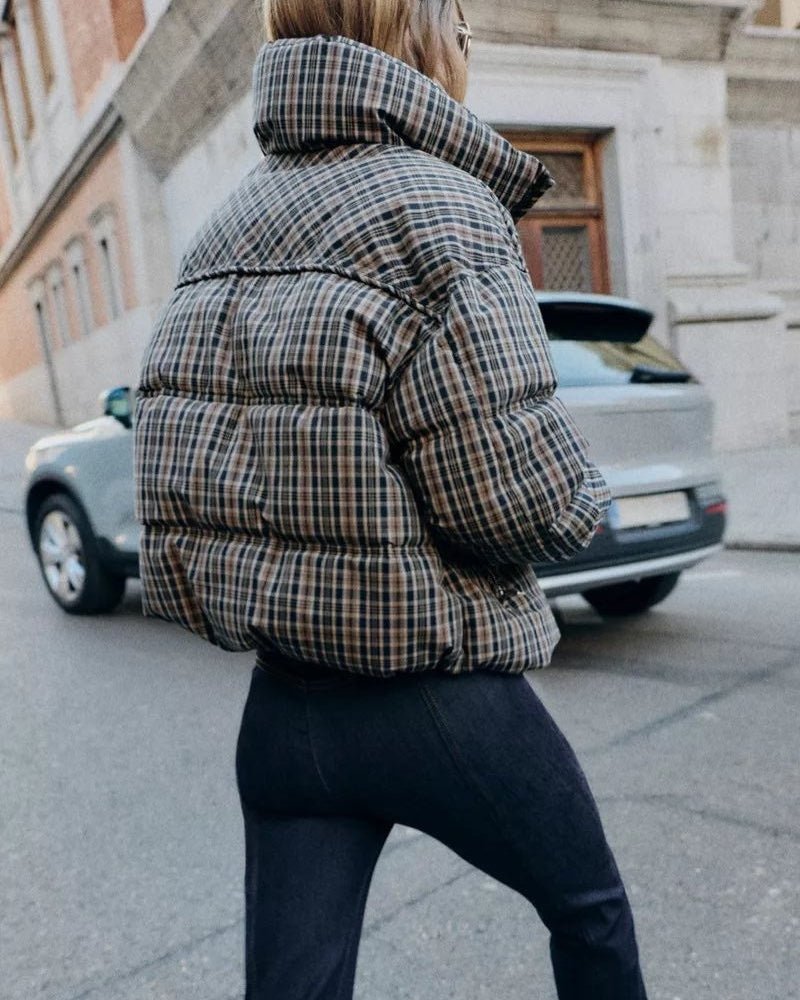 SOERA Monica Plaid Puffer Jacket - Jacket - SOERA-573827-CHE-M-02211 M