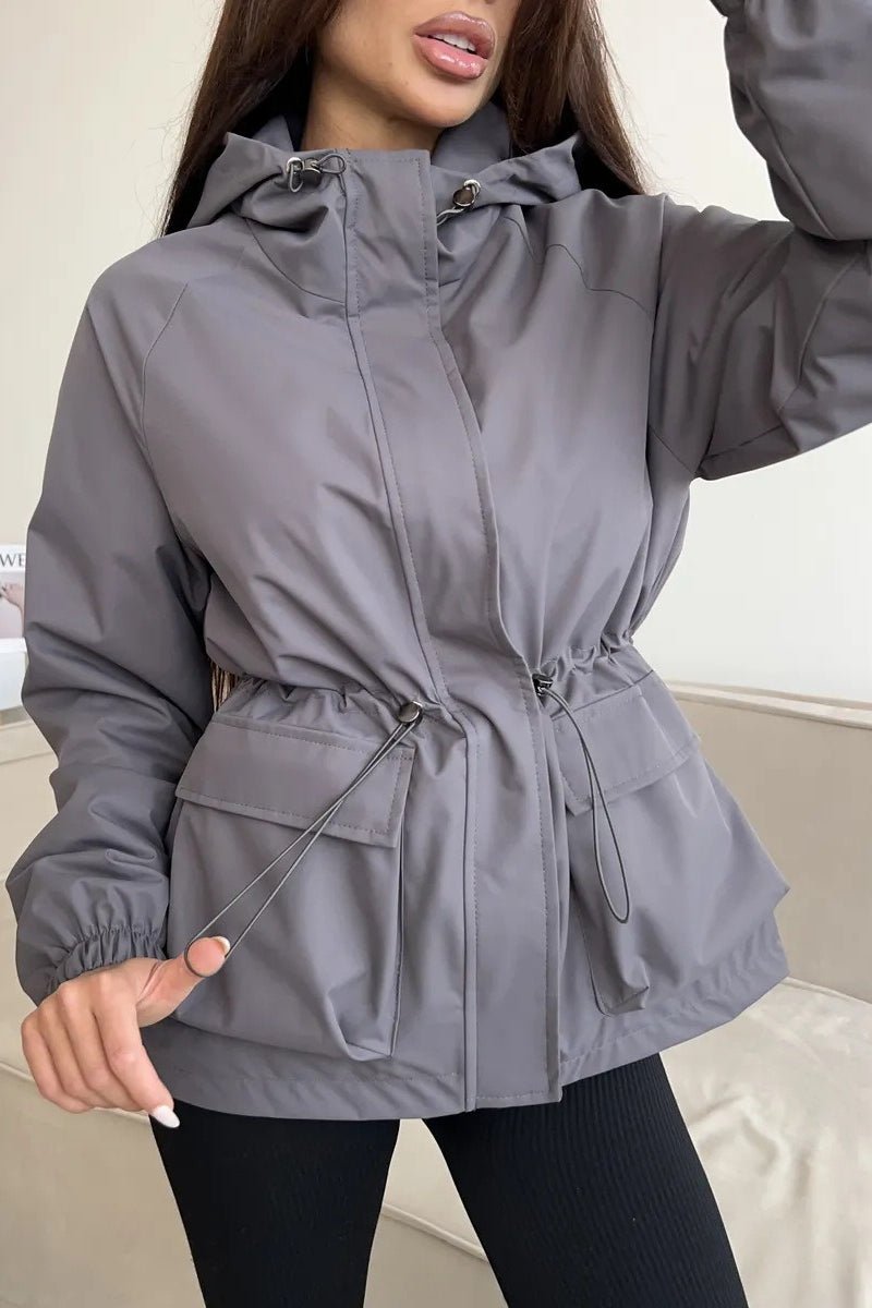 SOERA Adelia Waterproof Hooded Jacket - Jackets - Rq1770383550817597265 Grey S