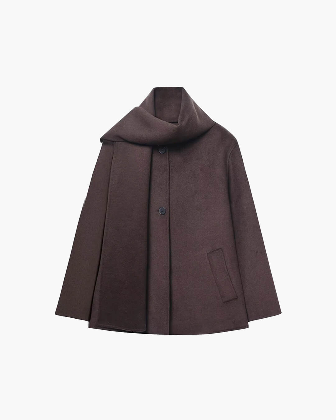 SOERA Cecille Faux Wool Coat with Scarf - Jackets - 3256810062410555-;ZT1763625123197827516 Beige S