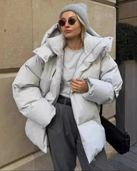 Ellie Oversized Gewatteerde Jas met Capuchon