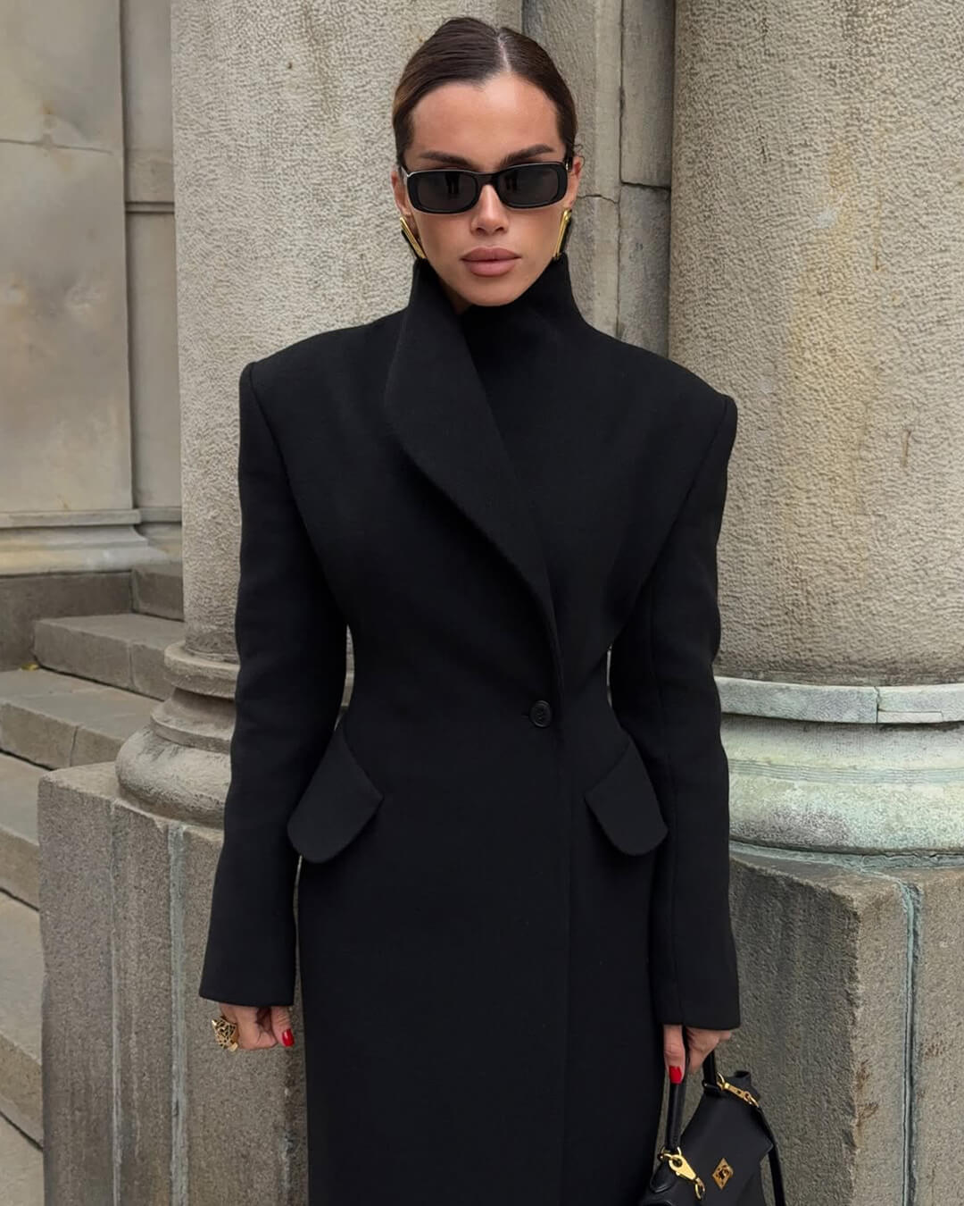 SOERA Genevieve Tailored Maxi Coat - Jackets - 3256810062537140-;jj1764703454184157373 Black M