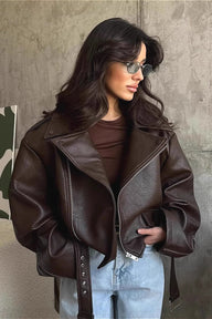 Veste en simili cuir végétalien Gertrude