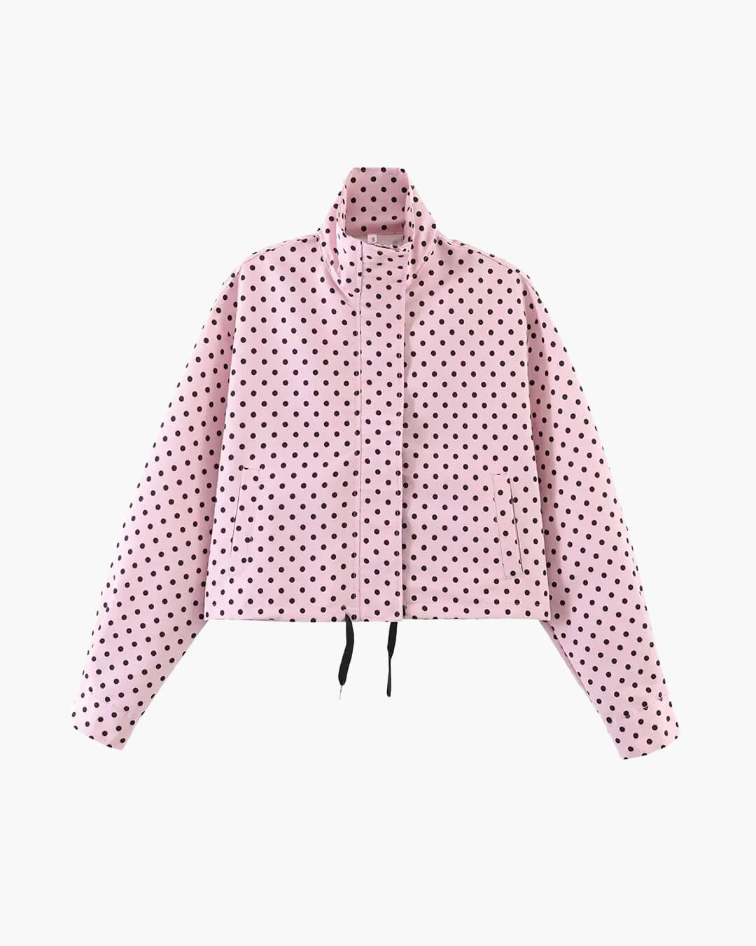 SOERA Janelle High Collar Drawstring Jacket - Jackets - 1005011853877235-;LU1775592292382295599 Pink XS