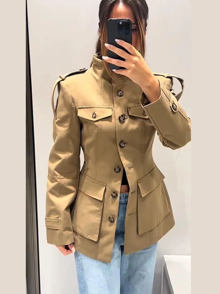 SOERA Melinda Slim Fit Trench Coat - Jackets - yH1761123527992579768 Tan XS