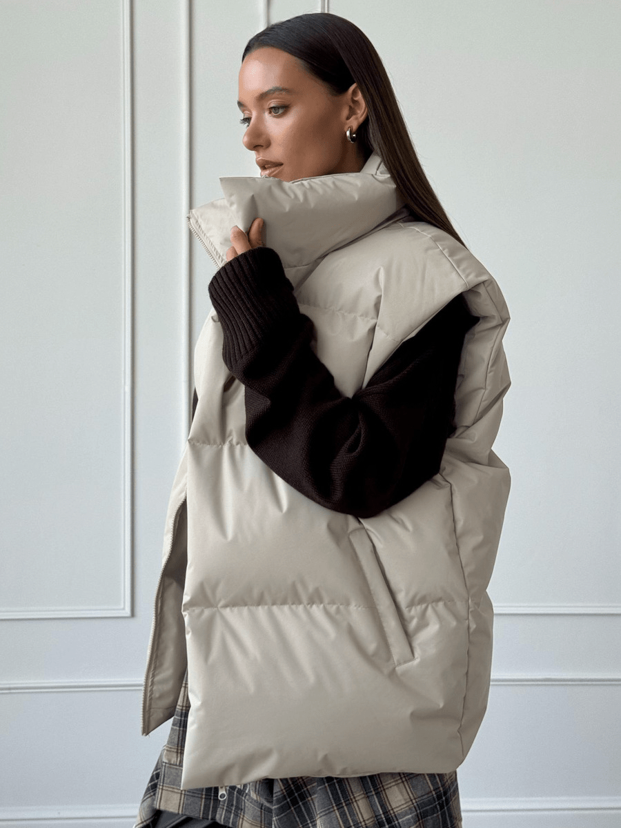 SOERA Sabrina Puffer Vest - Jackets - gI1766362638979671408 Offwhite S