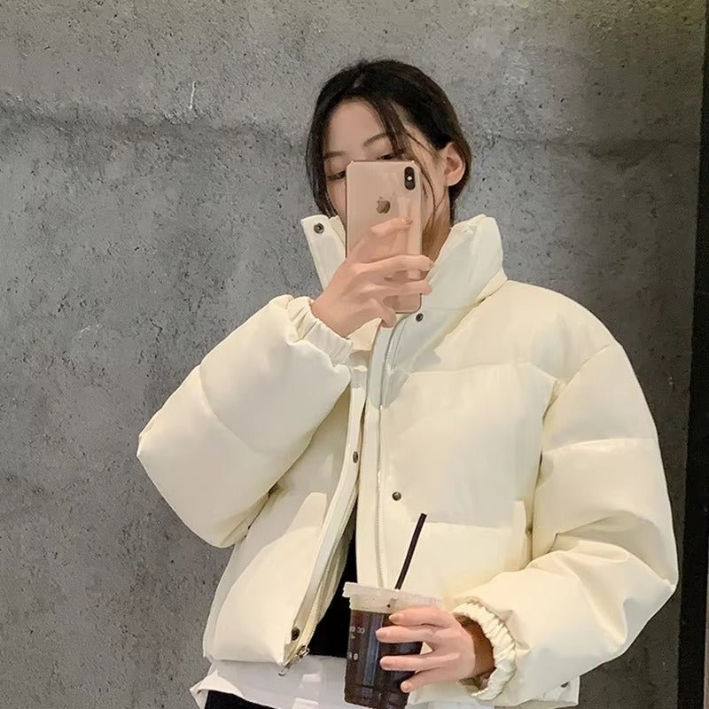 SOERA Samantha Faux Leather Puffer Jacket - Jackets - 3256810074386408-;yH1763625122237475000 White S