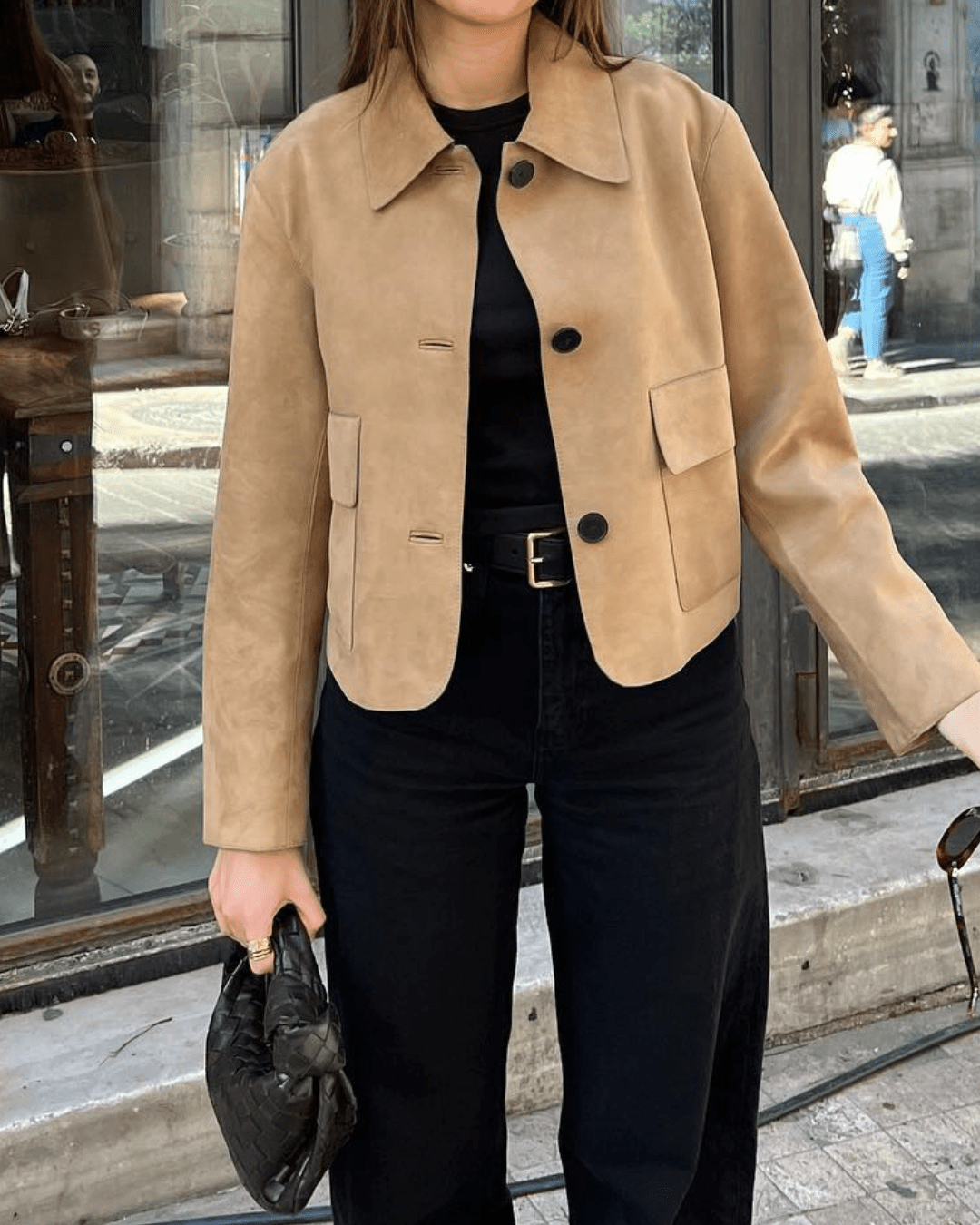 SOERA Sandy Collared Suede Jacket - Jackets - ka1774004001187677593 M