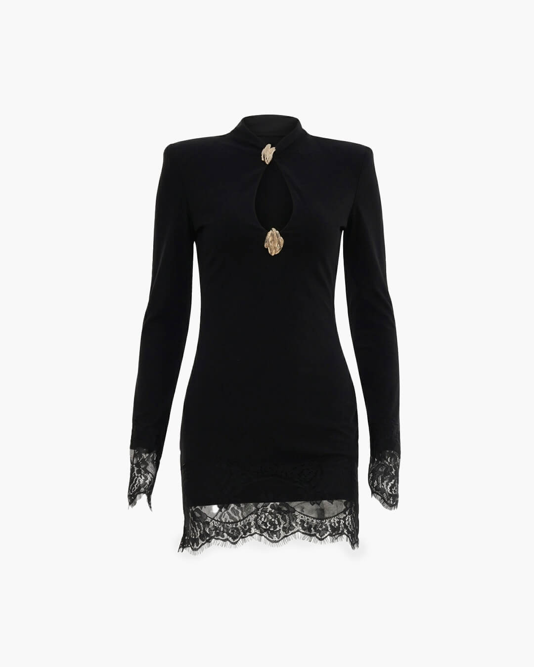 SOERA Jane High Neck Keyhole Lace Mini Dress