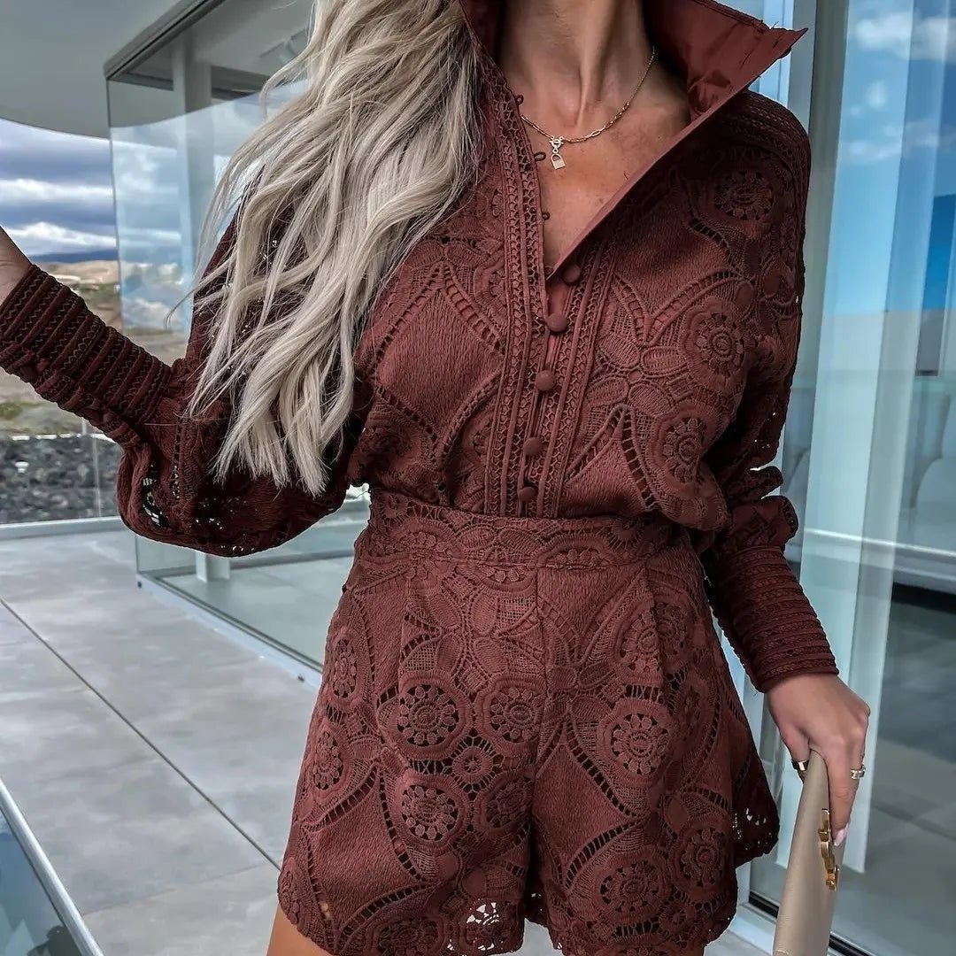 SOERA Bianca Summer Ibiza Ensemble - Matching Sets -  Brown S