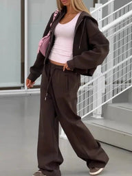 Cecilia ruimvallende hoodie trainingspak 2-delig