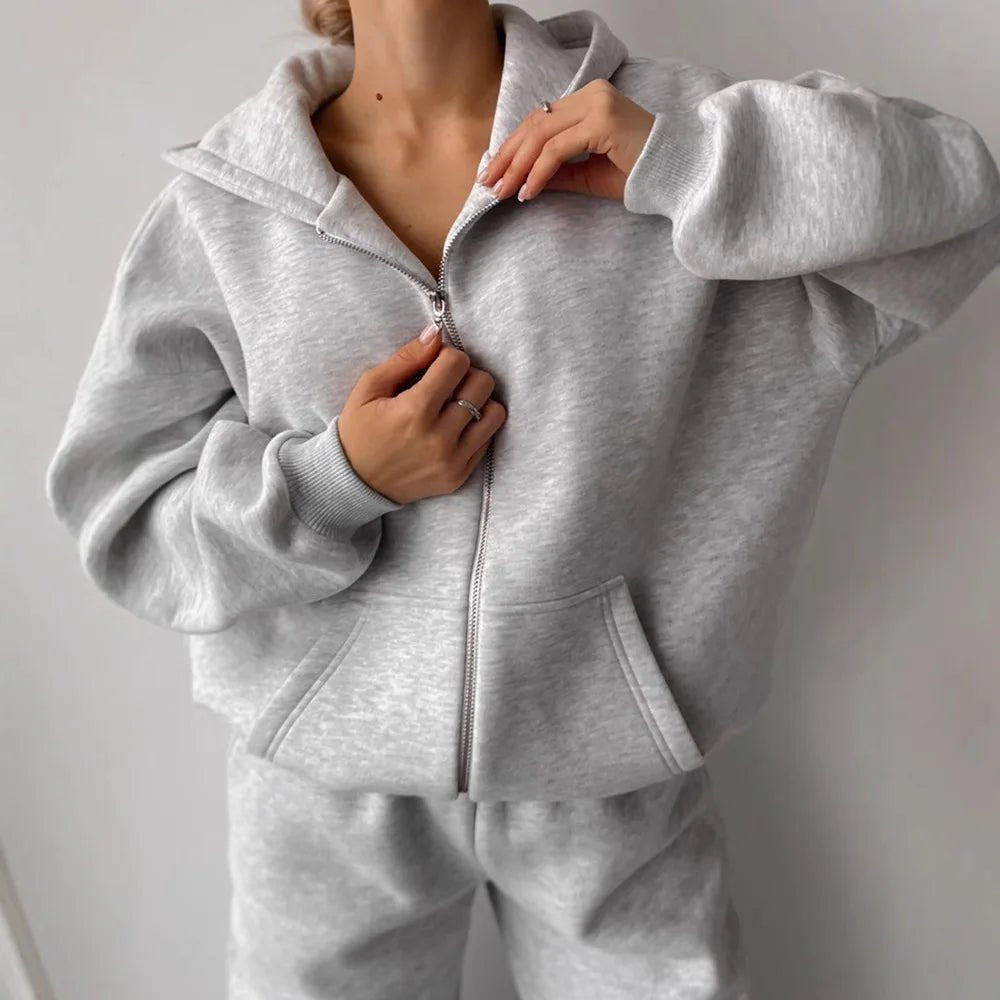 Cecilia ruimvallende hoodie trainingspak 2-delig
