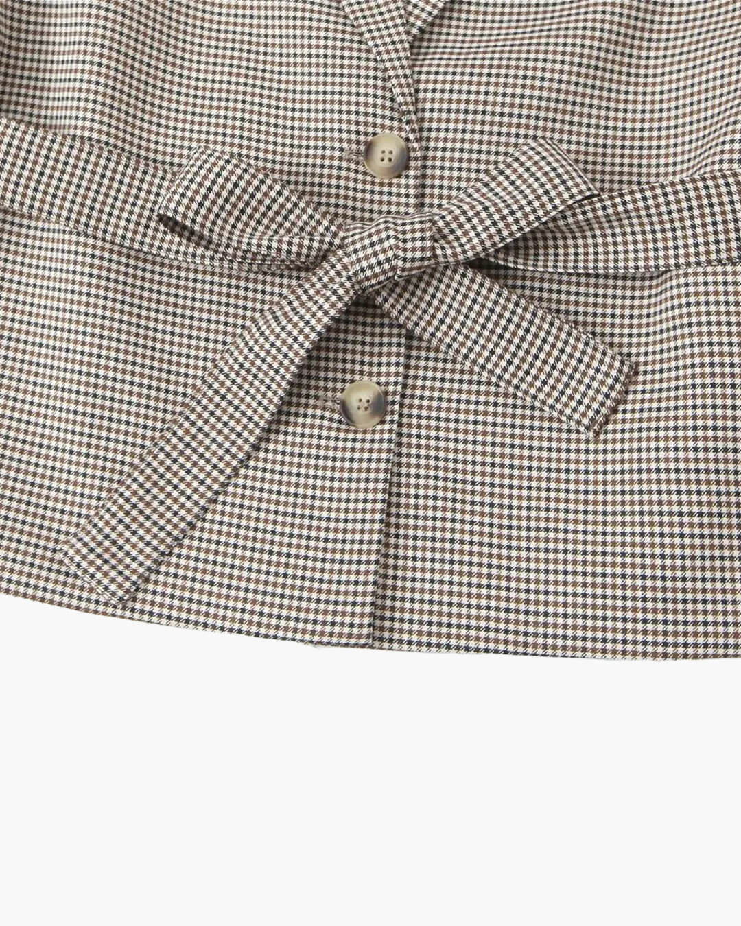 SOERA Lucy Houndstooth Belted Shorts Suit - Matching Sets - 1005010106269418-;UW1770303445138348552 Blazer L