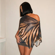 Mariana tweedelige set met zebraprint