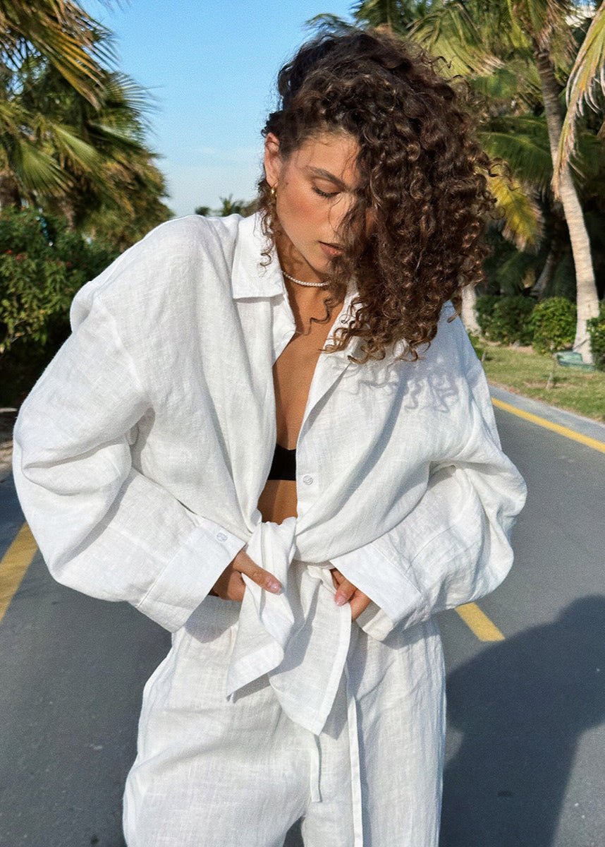 Ensemble chemise Sophia en coton et pantalon détente