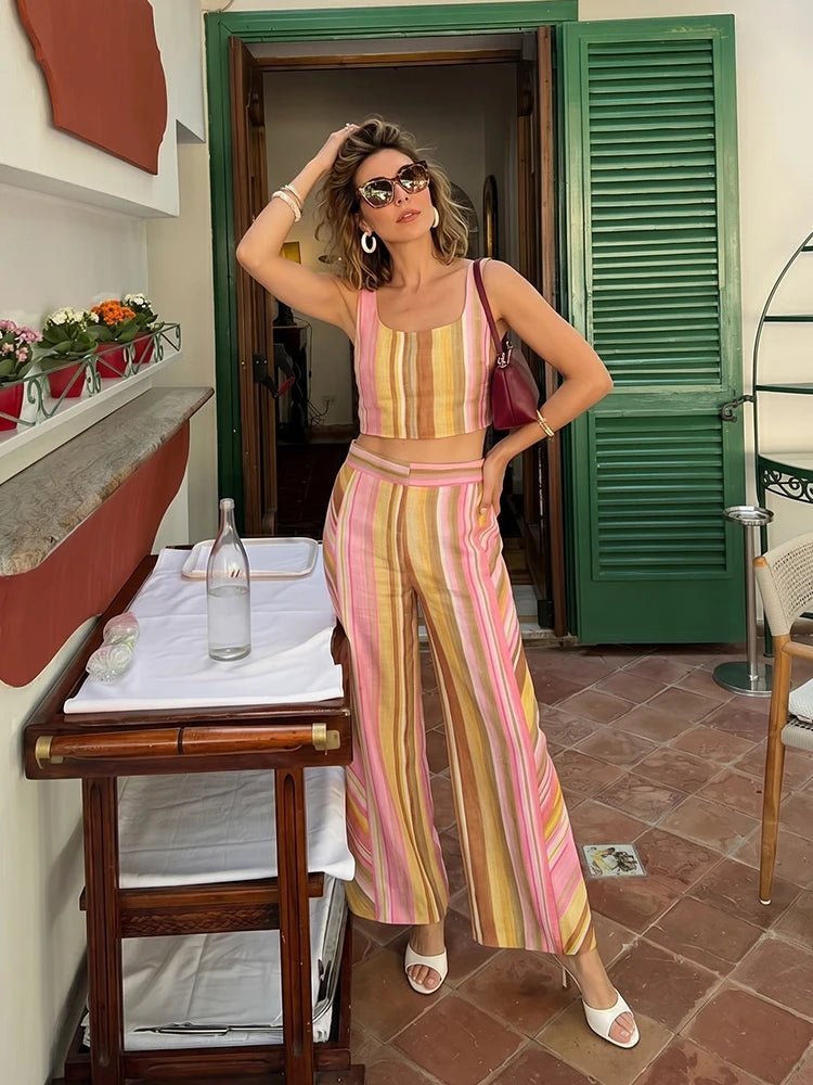 SOERA Aislinn Wide Leg Palazzo Pants - Pants - SOERA-408195-STR-L-59203 L