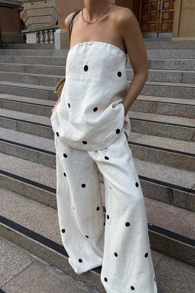 SOERA Polina Strapless Wide - Leg Two - Piece Set - Set -  White M