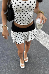 Verity Halter Polkadot Crop Set