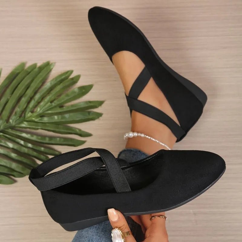 SOERA Anais Pointed Toe Cross-Strap Ballet Flats - Shoes -  36