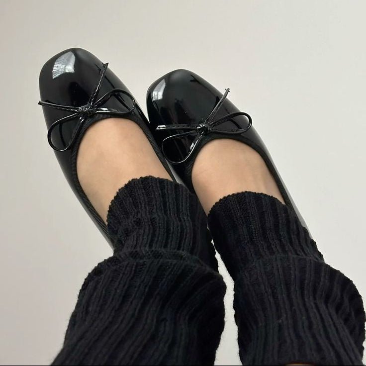 SOERA Suzette Bowtie Ballet Flats - Shoes - 1005009985131753-;gf1763832190020327203 Black 35