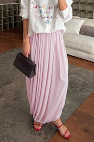 Afroza chiffon vloeiende maxi rok