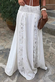 Afsana boho kanten patchwork maxi rok
