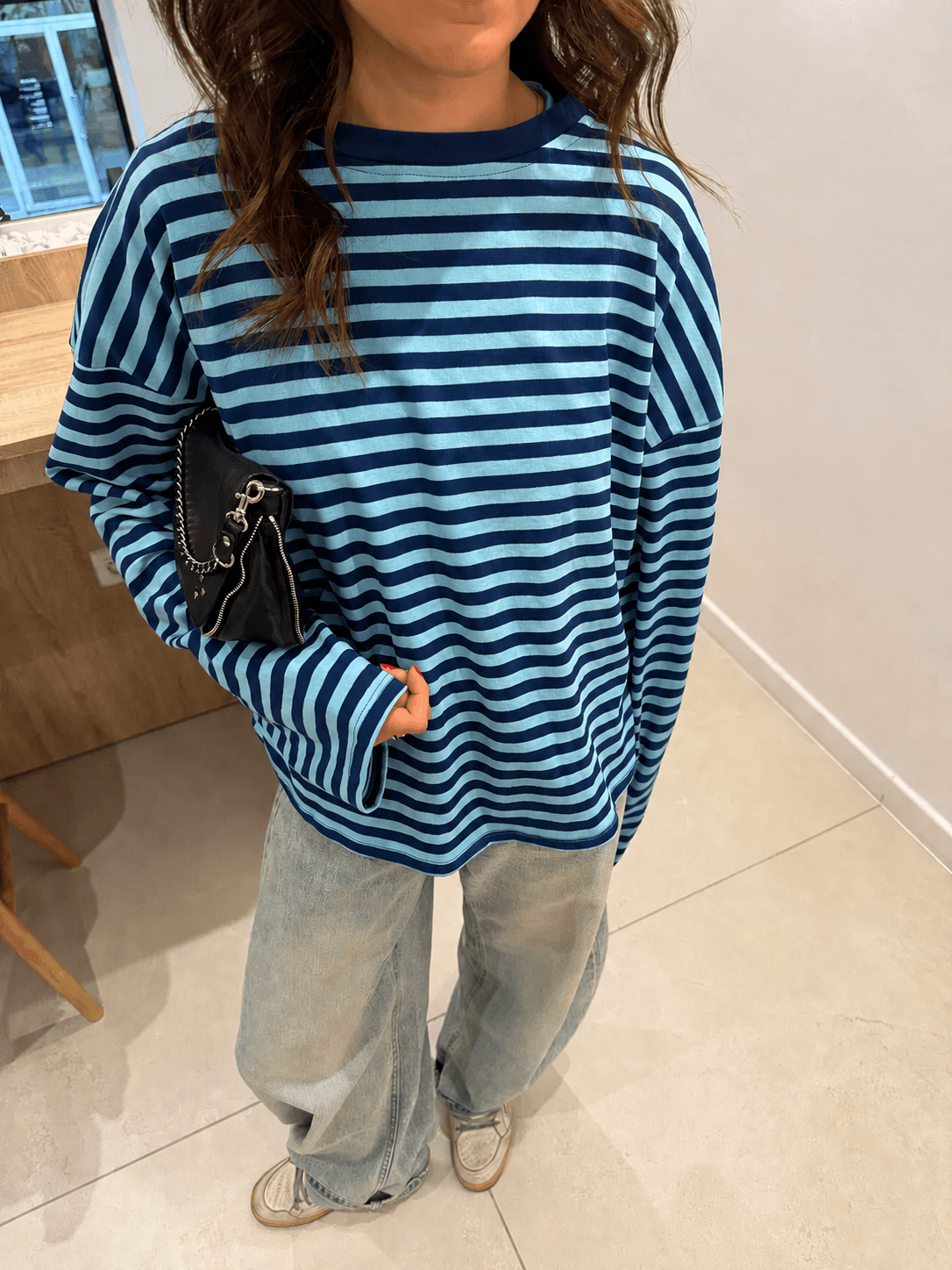 SOERA Vivien Striped Oversized Knit Sweater - Sweater - SOERA-362307-BLU-XS-50787 Blue XS