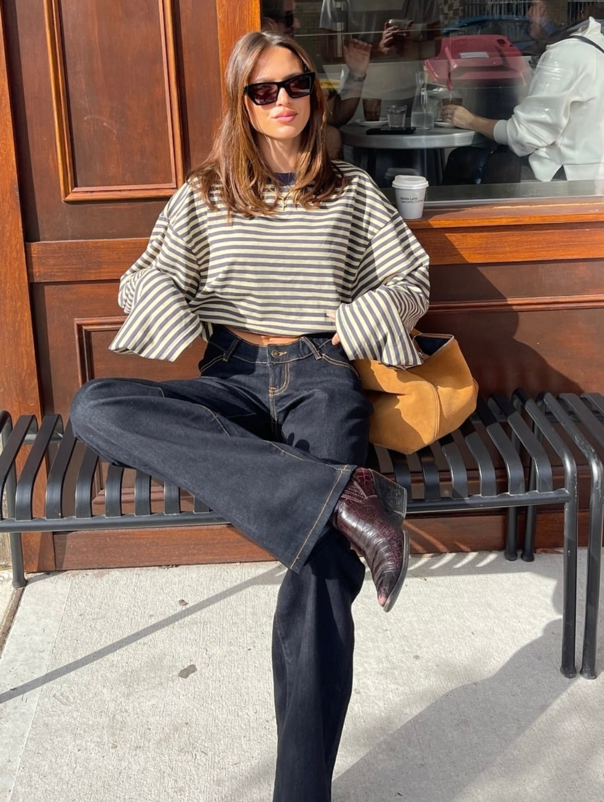 SOERA Vivien Striped Oversized Knit Sweater - Sweater - SOERA-362307-YEL-XS-59267 Yellow XS