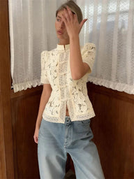 Cardigan patchwork en dentelle Brielle