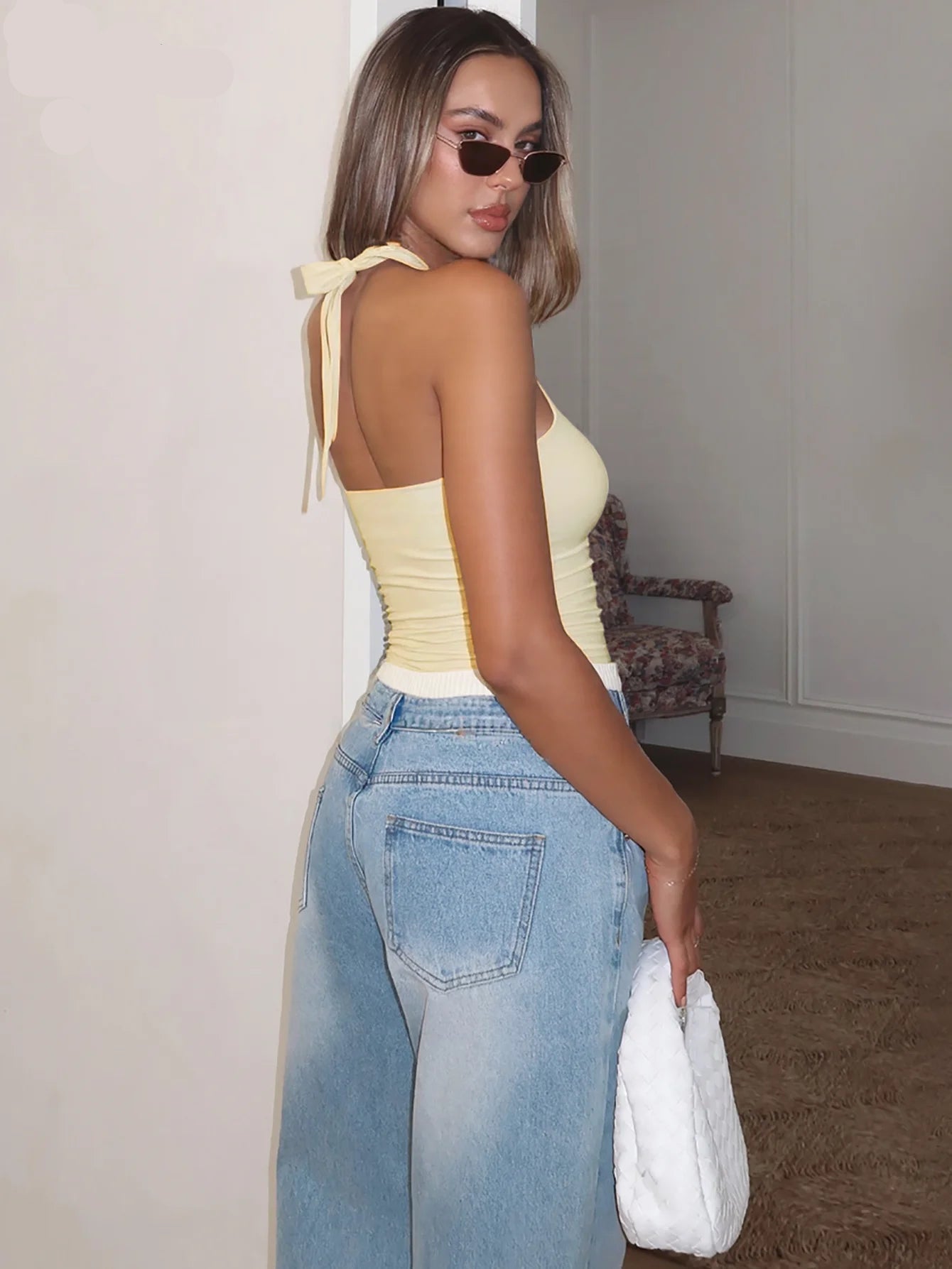 SOERA Miranda Backless Bandage Crop Top - Top - SOERA-734595-BEI-S-93283 Beige S
