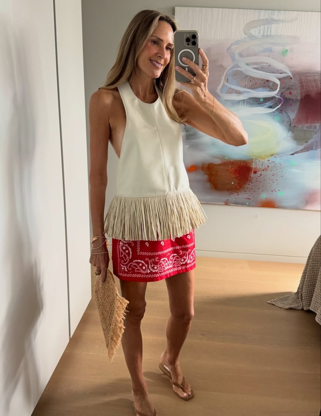 SOERA Sierra Faux Leather Fringe Halter Top - Top - SOERA-914499-S-WHITE-02499 White S