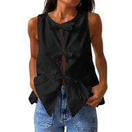Bianca strikje peplum tanktop