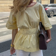 Cecile blouse zonder rug met ruches