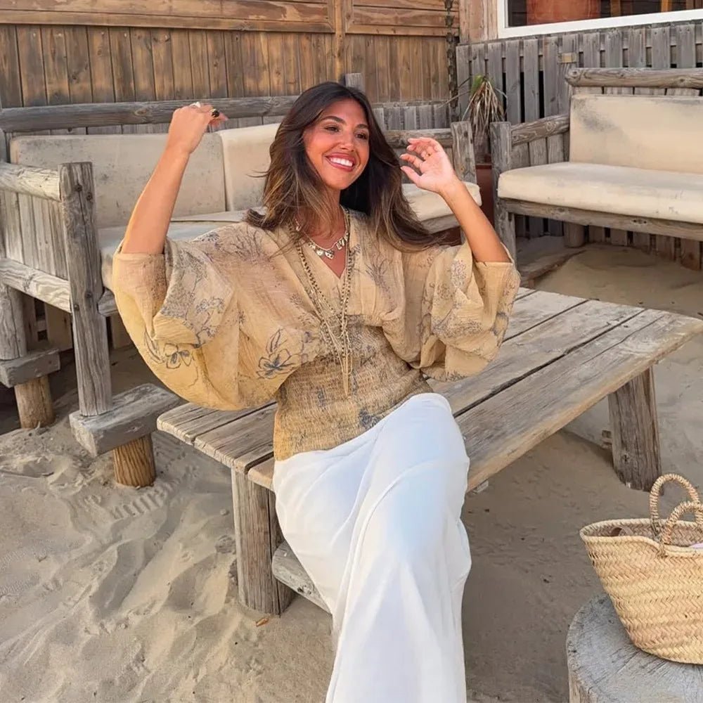 SOERA Gilly Tie Dye V-Neck Blouse - Tops -  XS