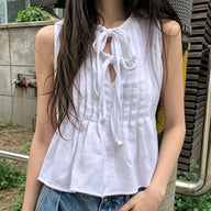 Honora Top met Rucheszoom en Striksluiting Voor