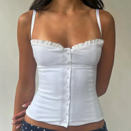 Viviana kanten patchwork korset top