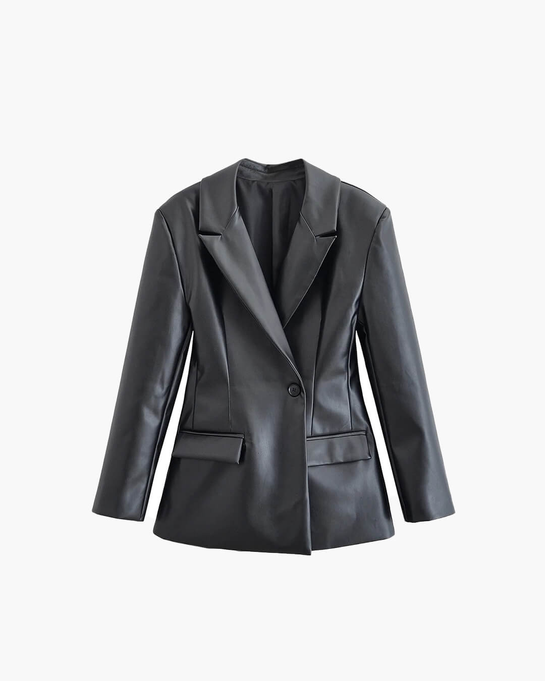 SOERA Stella Faux Leather Blazer - Women's Blazers - 3256807781694754-;Tc1765388021880263451 Black L