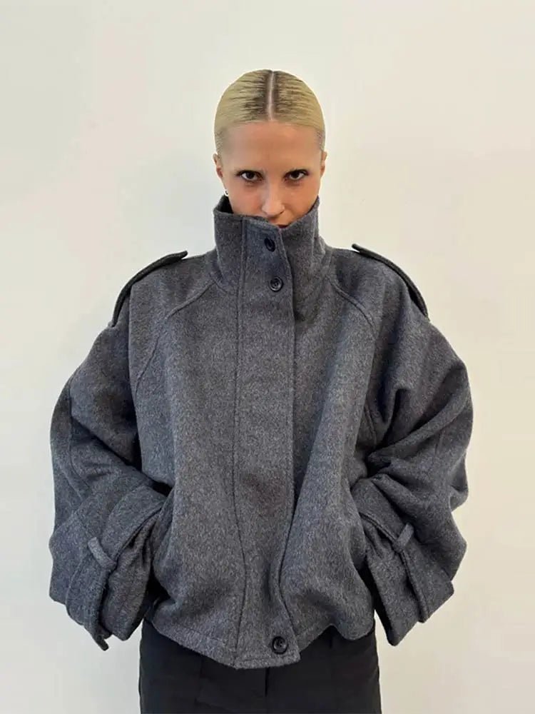 SOERA Fiona Cropped Coat - Women’s Coats & Jackets - hu1762772375819006381 Gray XS