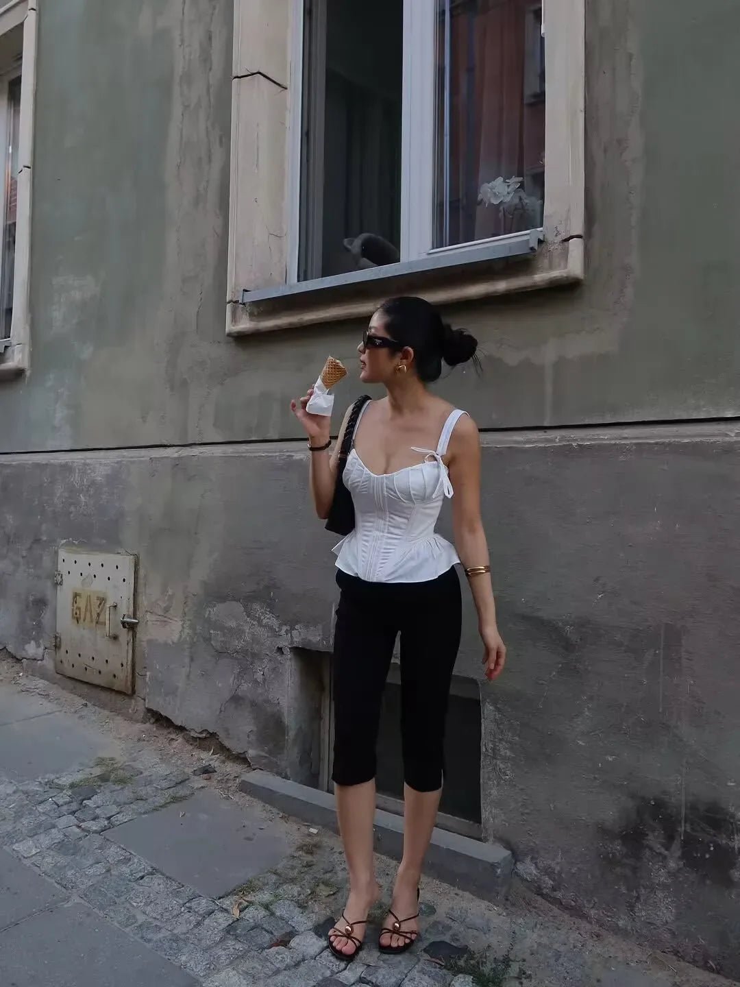 SOERA Karley Ruffled Hem Corset Top - Women’s Tops - 1005007082265843-;Cw1771494652190828072 L